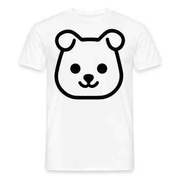 Dog - Men's T-Shirt - white - Front - AI Model Male 178 dark (178cm)