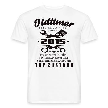 Oldtimer Special Edition Modell 2015 Geburtstag - Männer T-Shirt - Weiß - Vorne - AI Model Male 178 dark (178cm)