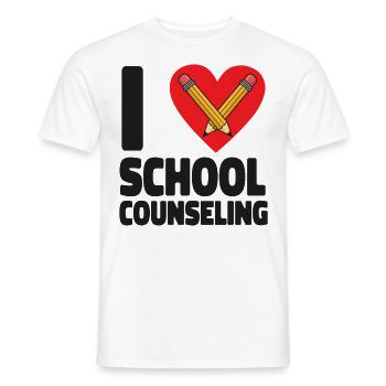 Conseiller scolaire Cœur I (Cœur) - T-shirt homme - blanc - Devant - AI Model Male 178 dark (178cm)