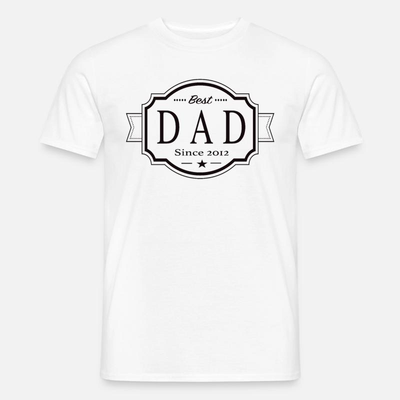 Bester Papa seit 2012 - Männer T-Shirt - Weiß