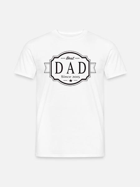 Best dad since 2015 - Men's T-Shirt - white