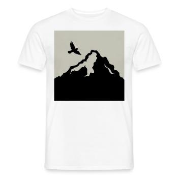 Bergvogel Fliegen im Freien Himmel Wandern Wald - Männer T-Shirt - Weiß - Vorne - AI Model Male 178 dark (178cm)