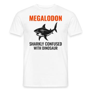 Megalodon dinosaure dinosaure paléontologue poisson fossile - T-shirt homme - blanc - Devant - AI Model Male 178 dark (178cm)