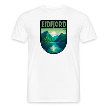 Eidfjord in Norway - Men's T-Shirt - white - Front - AI Model Male 178 dark (178cm)
