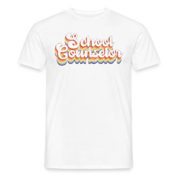 School Counselor Retro Vintage - Männer T-Shirt - Weiß - Vorne - AI Model Male 178 dark (178cm)