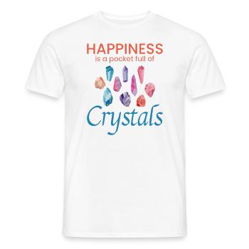 Crystal Collecting Rock Hunting Mineral Collector - Men's T-Shirt - white - Front - AI Model Male 178 dark (178cm)