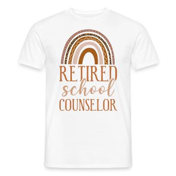 Conseillère scolaire à la retraite Arc-en-ciel - T-shirt homme - blanc - Devant - AI Model Male 178 dark (178cm)