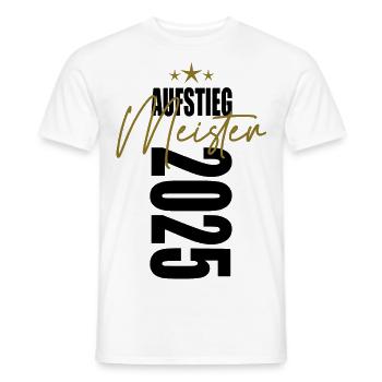 Meister 2025 Aufstiegstrikot Aufstieg 25 - Männer T-Shirt - Weiß - Vorne - AI Model Male 178 dark (178cm)