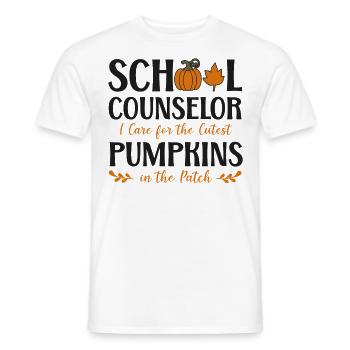 Conseiller scolaire Cas de citrouille - T-shirt homme - blanc - Devant - AI Model Male 178 dark (178cm)