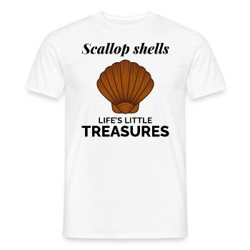 Scallop Seashells Collector Beachcomber Shellfish - Men's T-Shirt - white - Front - AI Model Male 178 dark (178cm)