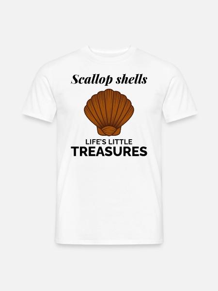 Jakobsmuscheln Sammler Strandräuber Schalentiere - Männer T-Shirt - Weiß