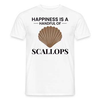 Scallop Seashells Collector Beachcomber Shellfish - Men's T-Shirt - white - Front - AI Model Male 178 dark (178cm)