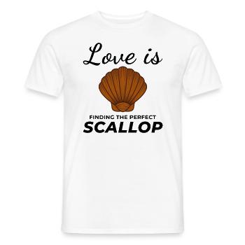 Scallop Seashells Collector Beachcomber Shellfish - Men's T-Shirt - white - Front - AI Model Male 178 dark (178cm)