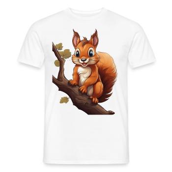 Squirrel - Men's T-Shirt - white - Front - AI Model Male 178 dark (178cm)