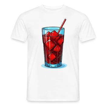 Un verre de - T-shirt homme - blanc - Devant - AI Model Male 178 dark (178cm)