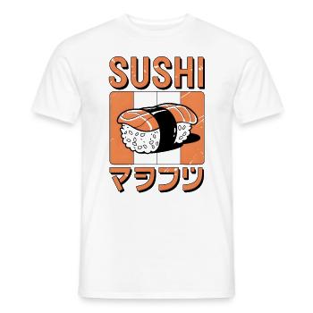 Retro Sushi Japanese Cuisine Design - Men's T-Shirt - white - Front - AI Model Male 178 dark (178cm)