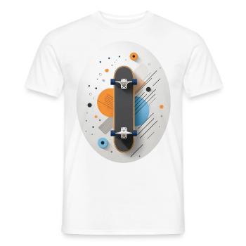 Skateboard - Männer T-Shirt - Weiß - Vorne - AI Model Male 178 dark (178cm)