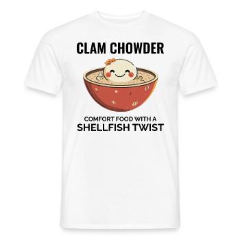 Muschelsuppe Schalentiere urkomische Meeresfrüchtesuppe - Männer T-Shirt - Weiß - Vorne - AI Model Male 178 dark (178cm)