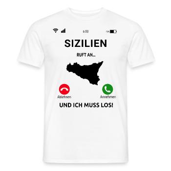 Sizilien Italien Urlaub Sicilia Idee - Männer T-Shirt - Weiß - Vorne - AI Model Male 178 dark (178cm)