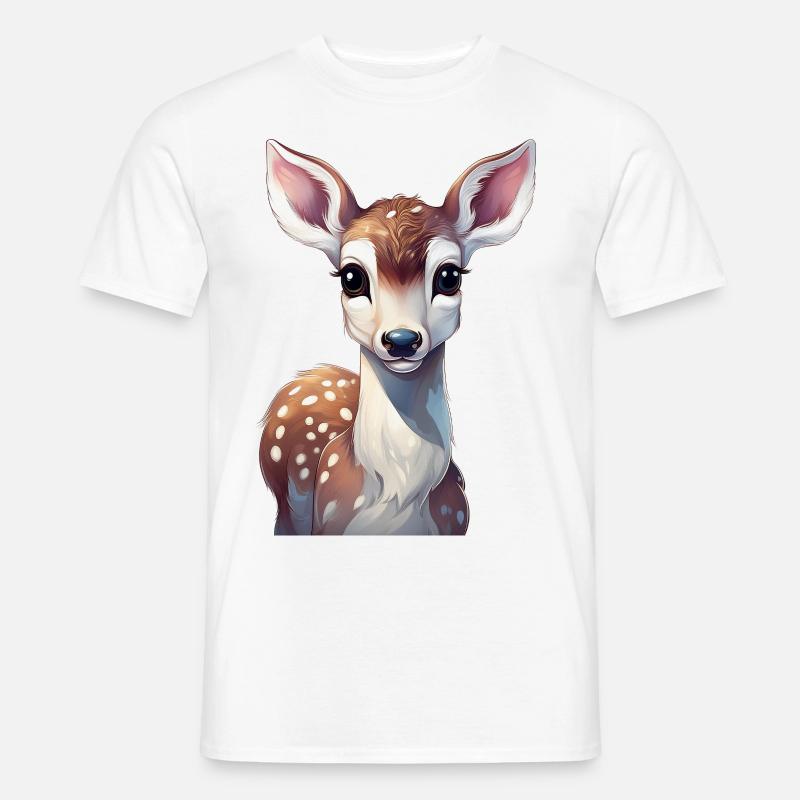 Reh Kitz - Männer T-Shirt - Weiß