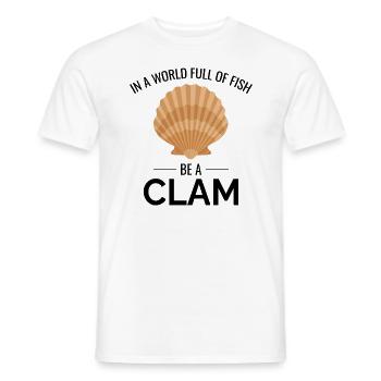 Palourde Coquillage Coquillages Collector Plage de coquillages - T-shirt homme - blanc - Devant - AI Model Male 178 dark (178cm)
