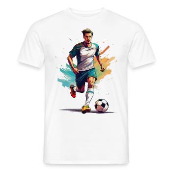 Fußball – Geschenk für Fußballspieler - Männer T-Shirt - Weiß - Vorne - AI Model Male 178 dark (178cm)
