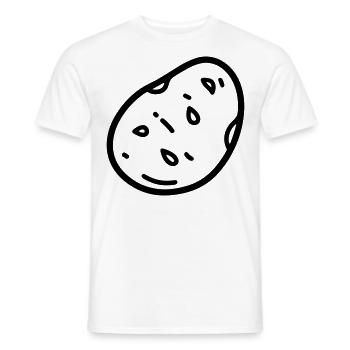potato - Men's T-Shirt - white - Front - AI Model Male 178 dark (178cm)