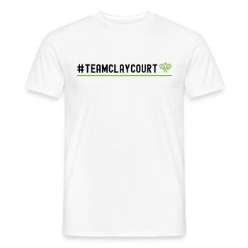 Raquette de joueur de tennis drôle - T-shirt homme - blanc - Devant - AI Model Male 178 dark (178cm)