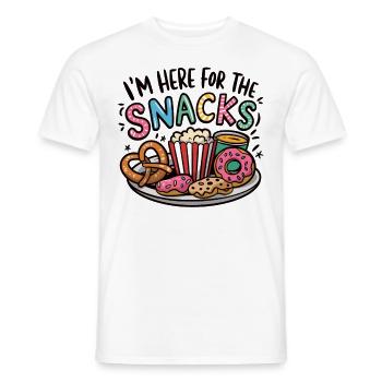 Snacks are my life - Men's T-Shirt - white - Front - AI Model Male 178 dark (178cm)