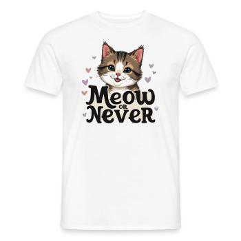 Süßes Kätzchen Mieze Katze - Männer T-Shirt - Weiß - Vorne - AI Model Male 178 dark (178cm)