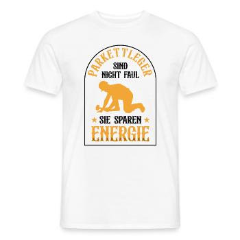 Parkettleger sind nicht faul Fliesenleger - Männer T-Shirt - Weiß - Vorne - AI Model Male 178 dark (178cm)