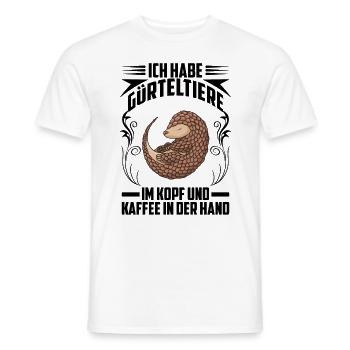 Armadillo and Coffee Armadillo Armadillo Armadillo - Men's T-Shirt - white - Front - AI Model Male 178 dark (178cm)