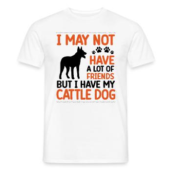 Le chien de bétail australien est mon ami chien de bétail - T-shirt homme - blanc - Devant - AI Model Male 178 dark (178cm)