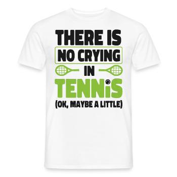 Funny Tennis Player Racket There - Men's T-Shirt - white - Front - AI Model Male 178 dark (178cm)