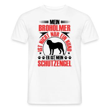 Broholmer is my guardian angel Broholmer - Men's T-Shirt - white - Front - AI Model Male 178 dark (178cm)
