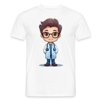 Doctor or doctor - Men's T-Shirt - white - Front - AI Model Male 178 dark (178cm)