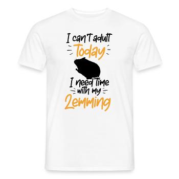 Lemming Vole Need time with Lemming - Men's T-Shirt - white - Front - AI Model Male 178 dark (178cm)