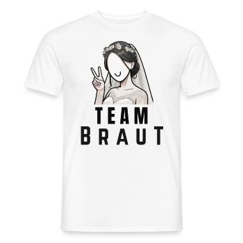 Team Braut Junggesellinnenabschied lustig Peace - Männer T-Shirt - Weiß - Vorne - AI Model Male 178 dark (178cm)