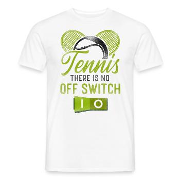 Funny Tennis Player Racket Tennis - Men's T-Shirt - white - Front - AI Model Male 178 dark (178cm)