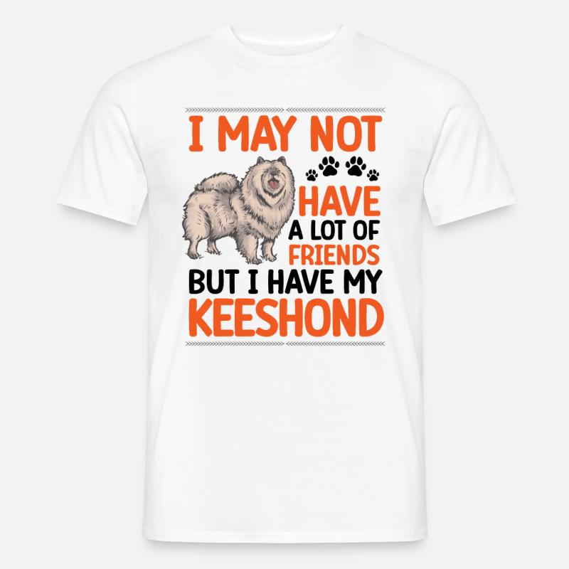 Wolfsspitz ist mein Freund Keeshond - Männer T-Shirt - Weiß