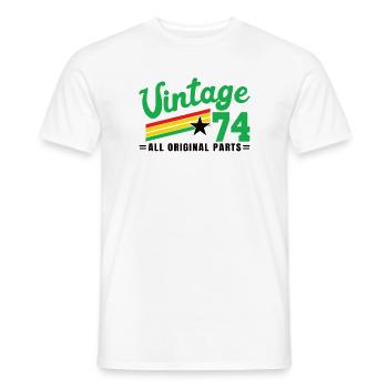 1974 Birthday Vintage All Original Parts No III - Men's T-Shirt - white - Front - AI Model Male 178 dark (178cm)