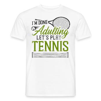 Funny Tennis Player Racket I'm - Männer T-Shirt - Weiß - Vorne - AI Model Male 178 dark (178cm)
