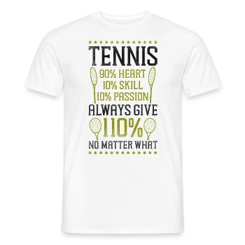 Drôle de joueur de tennis Raquette Tennis - T-shirt homme - blanc - Devant - AI Model Male 178 dark (178cm)