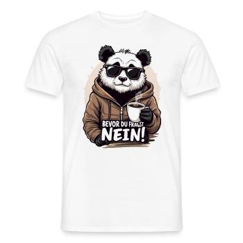 Avant de demander Aucun drôle de dicton Panda - T-shirt homme - blanc - Devant - AI Model Male 178 dark (178cm)