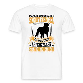 Appenzeller Mountain Dog is my guardian angel - Men's T-Shirt - white - Front - AI Model Male 178 dark (178cm)