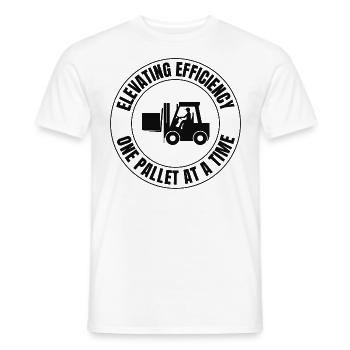 Conducteur de chariot élévateur Conducteur d’équipement lourd Drôle - T-shirt homme - blanc - Devant - AI Model Male 178 dark (178cm)