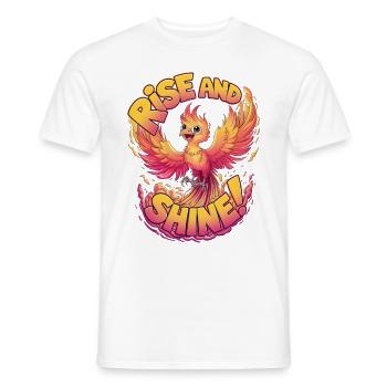 Rise And Shine - Men's T-Shirt - white - Front - AI Model Male 178 dark (178cm)