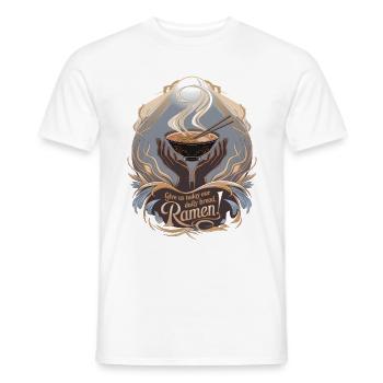 Give Us Today Our Daily Bread Ramen - Men's T-Shirt - white - Front - AI Model Male 178 dark (178cm)