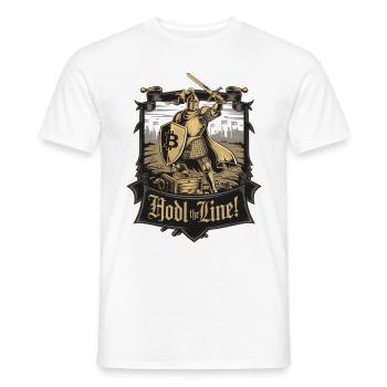 Hodl Die Linie! - Männer T-Shirt - Weiß - Vorne - AI Model Male 178 dark (178cm)