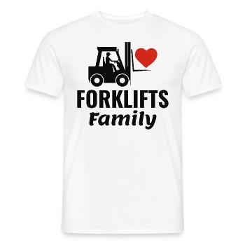 Famille de caristes et de conducteurs d’équipement lourd - T-shirt homme - blanc - Devant - AI Model Male 178 dark (178cm)